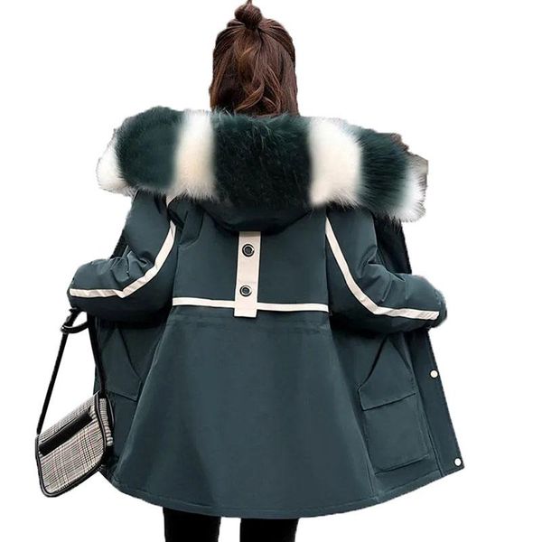 women's down & parkas female overcoat parka winter mid long cotton women windbreakers jacket big fur collar loose waist thick padded la, Black
women's down & parkas female overcoat parka winter mid long cotton women windbreakers jacket big fur collar loose waist thick padded la, Black