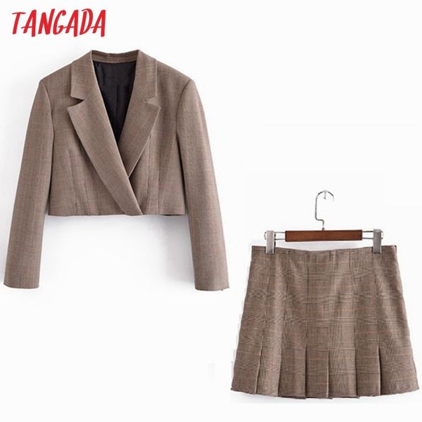 women's plaid pattern blazer spring fashion suit 2 piece set coat and skirt 3h219 210416, White
women's plaid pattern blazer spring fashion suit 2 piece set coat and skirt 3h219 210416, White