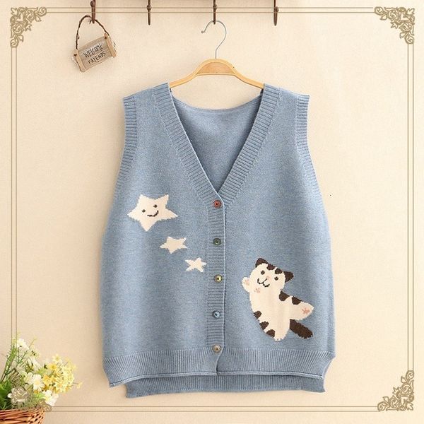 women kawaii yellow vest v neck cartoon cat wool knitted cardigan cute school girl loose sleeveless sweater pink red, White
women kawaii yellow vest v neck cartoon cat wool knitted cardigan cute school girl loose sleeveless sweater pink red, White