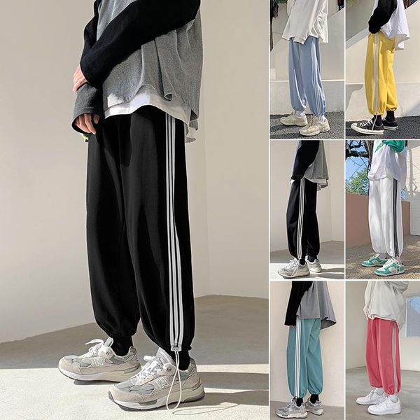 summer fashion men's cropped casual pants striped sports outdoor running thin necked, Black
summer fashion men's cropped casual pants striped sports outdoor running thin necked, Black
