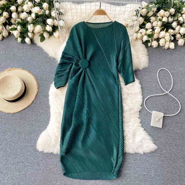 ladies style dress summer retro heavy industry pleated fold slim mid-length skirt 210525, Black;gray
ladies style dress summer retro heavy industry pleated fold slim mid-length skirt 210525, Black;gray