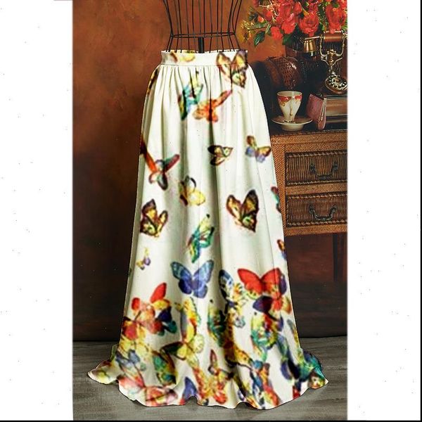 women long womens skirt vintage a line dyeing high waist printing butterfly printed pleated flared fashion maxi skirts, Black
women long womens skirt vintage a line dyeing high waist printing butterfly printed pleated flared fashion maxi skirts, Black