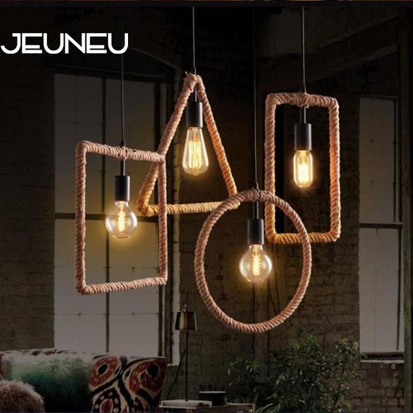 vintage creative rope pendant lights led 220v iorn geometric lamp for living room bedroom hallway kitchen cafe lamps
vintage creative rope pendant lights led 220v iorn geometric lamp for living room bedroom hallway kitchen cafe lamps