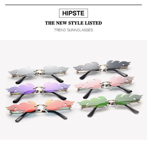 outdoor eyewear 2021 fashion fire flame sunglasses women men rimless wave sun glasses metal shades for vintage mirror
outdoor eyewear 2021 fashion fire flame sunglasses women men rimless wave sun glasses metal shades for vintage mirror