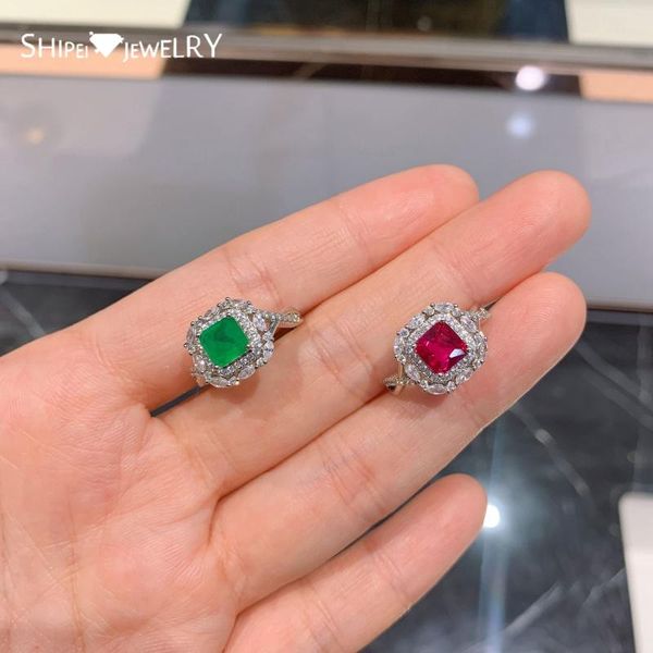 cluster rings shipei 925 sterling silver asscher cut emerald ruby greated moissanite gemstone wedding engagement fine jewelry ring for women, Golden;silver
cluster rings shipei 925 sterling silver asscher cut emerald ruby greated moissanite gemstone wedding engagement fine jewelry ring for women, Golden;silver