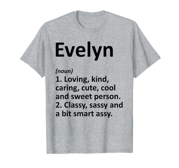 evelyn definition personalized name funny birthday gift idea t-shirt, White;black
evelyn definition personalized name funny birthday gift idea t-shirt, White;black