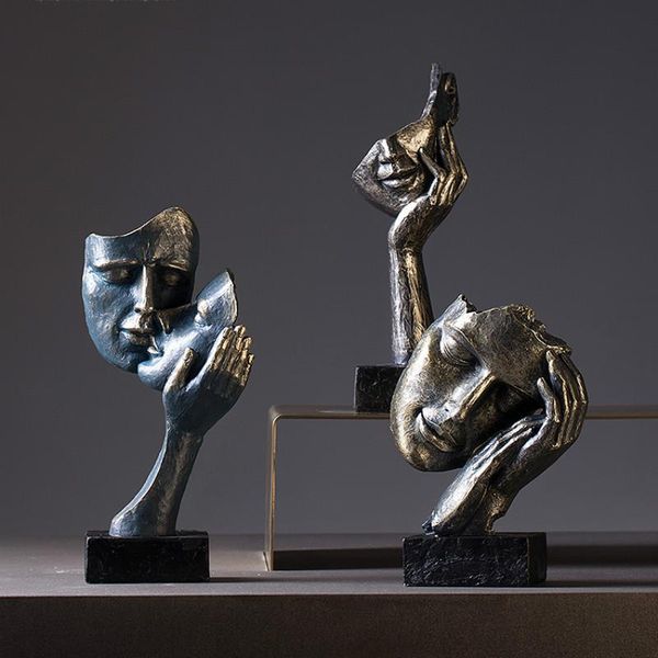 decorative objects & figurines nordic creative abstract face art ornament office living room resin small retro christmas home decoration o6o
decorative objects & figurines nordic creative abstract face art ornament office living room resin small retro christmas home decoration o6o