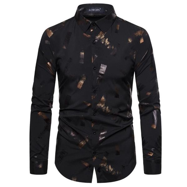 men's dress shirts low-key bronzing print elastic force long sleeve shirt casual night club party arrival, White;black
men's dress shirts low-key bronzing print elastic force long sleeve shirt casual night club party arrival, White;black