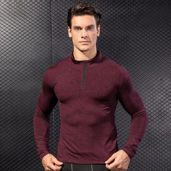 gym clothing winter plus velvet men's fitness running training long sleeve elastic tight collar sweater, White;black
gym clothing winter plus velvet men's fitness running training long sleeve elastic tight collar sweater, White;black