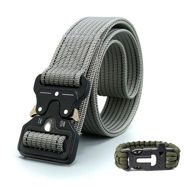 belts men's military nylon belt, tactical metal buckle training equipment, outdoor quick release buckle, survival waist rope, Black;brown
belts men's military nylon belt, tactical metal buckle training equipment, outdoor quick release buckle, survival waist rope, Black;brown