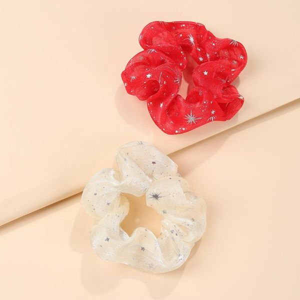 hair accessories girl's star printed scrunchies women bands ponytail holder, Slivery;white
hair accessories girl's star printed scrunchies women bands ponytail holder, Slivery;white