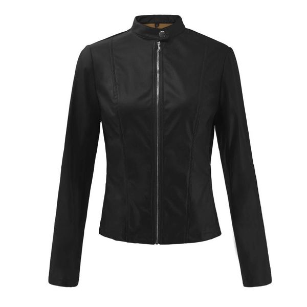 women vintage stand collar faux leather jacket zip up solid color biker coat bx0b women's jackets, Black;brown
women vintage stand collar faux leather jacket zip up solid color biker coat bx0b women's jackets, Black;brown