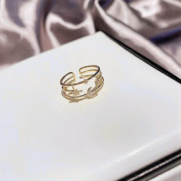 cluster rings migga 2021 trend cubic zircon moon star multilayer ring for women gold color plated jewelry, Golden;silver
cluster rings migga 2021 trend cubic zircon moon star multilayer ring for women gold color plated jewelry, Golden;silver