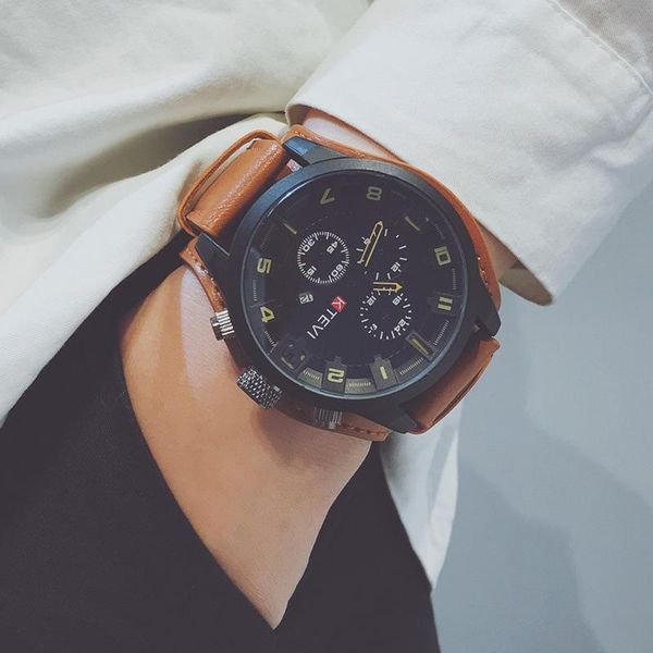 wristwatches ulzzang brand casual big dial watch men multifunction leather sports wrist watches calendar display clock montre homme gifts, Slivery;brown
wristwatches ulzzang brand casual big dial watch men multifunction leather sports wrist watches calendar display clock montre homme gifts, Slivery;brown