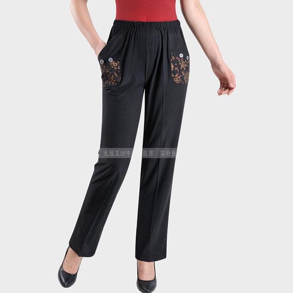 women's pants & capris trending products large size women embroidered summer casual trousers ice silk middle age clothing factory outle, Black;white
women's pants & capris trending products large size women embroidered summer casual trousers ice silk middle age clothing factory outle, Black;white