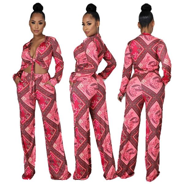women's two piece pants brand suit long-sleeved mid-waist straight red two-piece fashion printed chest lace-up lady's, White
women's two piece pants brand suit long-sleeved mid-waist straight red two-piece fashion printed chest lace-up lady's, White