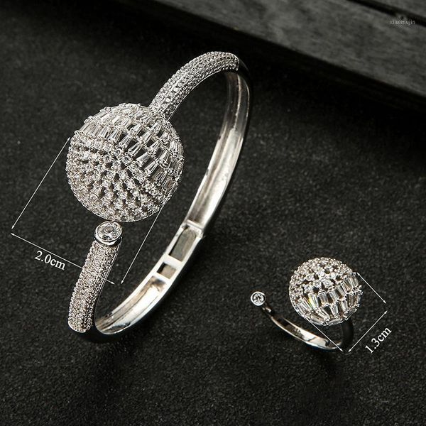 earrings & necklace eyer luxury unique african ball bangle ring jewelry sets for women wedding cubic zircon cz dubai bridal set, Silver
earrings & necklace eyer luxury unique african ball bangle ring jewelry sets for women wedding cubic zircon cz dubai bridal set, Silver