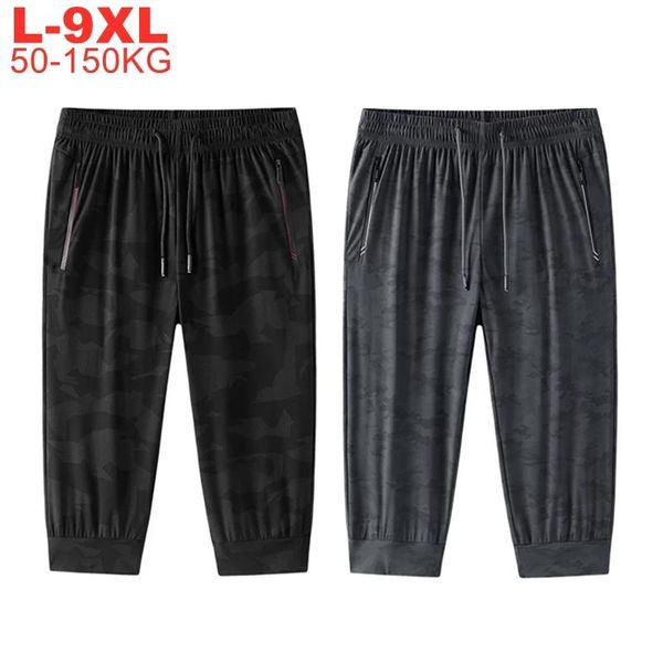 men's shorts quick-drying extra large size men joggers 9xl summer thin ice silk cropped sports trousers loose high-stretch casual pants, White;black
men's shorts quick-drying extra large size men joggers 9xl summer thin ice silk cropped sports trousers loose high-stretch casual pants, White;black