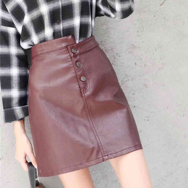 skirts women's autumn single-breasted short pu faux leather a-line slim mini skirts burgundy black
skirts women's autumn single-breasted short pu faux leather a-line slim mini skirts burgundy black