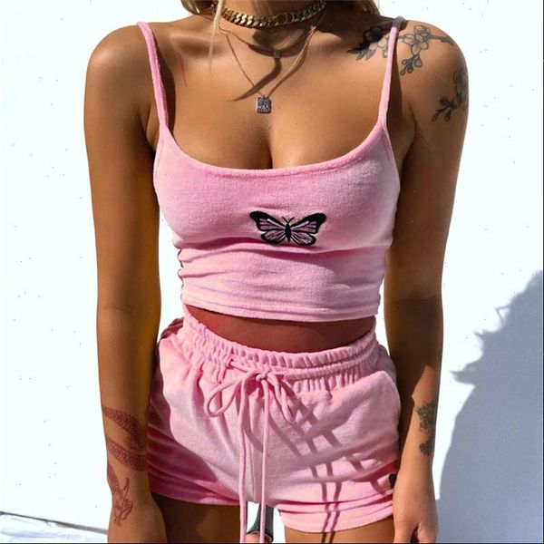 summer clothes set butterfly women tracksuits embroidery sleeveless square neck cropped high waist shorts run elastic sports suit, Gray
summer clothes set butterfly women tracksuits embroidery sleeveless square neck cropped high waist shorts run elastic sports suit, Gray
