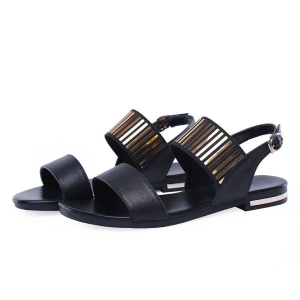 sandals leather one line buckle flat heel open toe 31-46 fashion women's in spring and summer of 2021, Black
sandals leather one line buckle flat heel open toe 31-46 fashion women's in spring and summer of 2021, Black