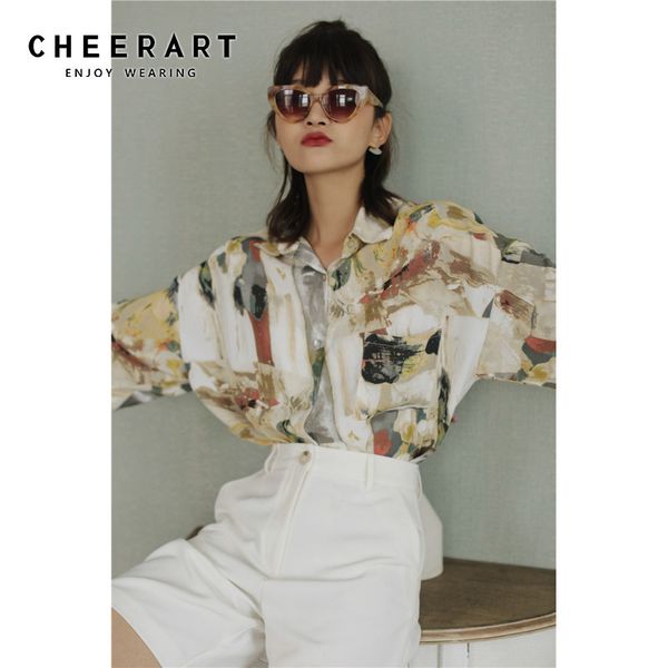 oil painting collared shirts women and blouses summer short sleeve loose button up baggy shirt 210427, White
oil painting collared shirts women and blouses summer short sleeve loose button up baggy shirt 210427, White