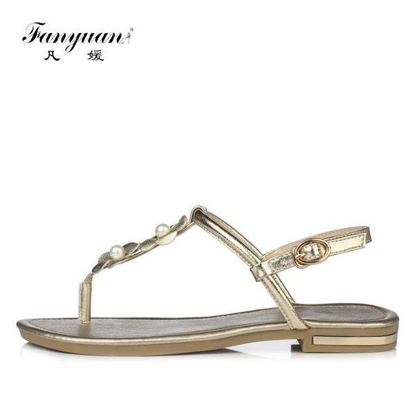 fanyuan fashion genuine leather buckle strap sandals comfort concise pearl flower flats summer ankle flat shoes women shoe, Black
fanyuan fashion genuine leather buckle strap sandals comfort concise pearl flower flats summer ankle flat shoes women shoe, Black