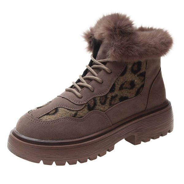 boots winter warm plus velvet ankle booties women's leopard short-plush lining platforms lace-up snow botas mujer, Black
boots winter warm plus velvet ankle booties women's leopard short-plush lining platforms lace-up snow botas mujer, Black