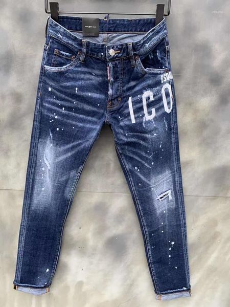men's jeans tattered paint stitching slim stretch light blue embroidered motorcycle pants 020
men's jeans tattered paint stitching slim stretch light blue embroidered motorcycle pants 020