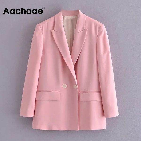aachoae double breasted pink blazer women office long sleeve elegant coat with pockets ladies notched collar jackets blazers 210413, White;black
aachoae double breasted pink blazer women office long sleeve elegant coat with pockets ladies notched collar jackets blazers 210413, White;black