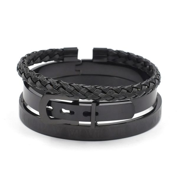 luxury royal roman stainless steel bracelets woven bracelet for men rectangle pulseira mens set belt buckle bracelet-a, Golden;silver
luxury royal roman stainless steel bracelets woven bracelet for men rectangle pulseira mens set belt buckle bracelet-a, Golden;silver