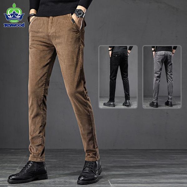 men's pants jeywood brand autumn winter thick corduroy stretch casual classic brown grey slim trousers male plus size 28-38, Black
men's pants jeywood brand autumn winter thick corduroy stretch casual classic brown grey slim trousers male plus size 28-38, Black