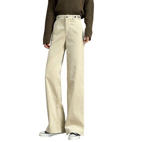 elastic corduroy wide-legged pants women's spring high-waisted straight loose casual trousers harem pants 888j 210420, Black;white
elastic corduroy wide-legged pants women's spring high-waisted straight loose casual trousers harem pants 888j 210420, Black;white