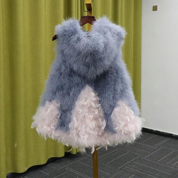 women's fur & faux 2021 autumn winter women hooded ostrich feather vests female medium long patchwork real waistcoats a167, Black
women's fur & faux 2021 autumn winter women hooded ostrich feather vests female medium long patchwork real waistcoats a167, Black