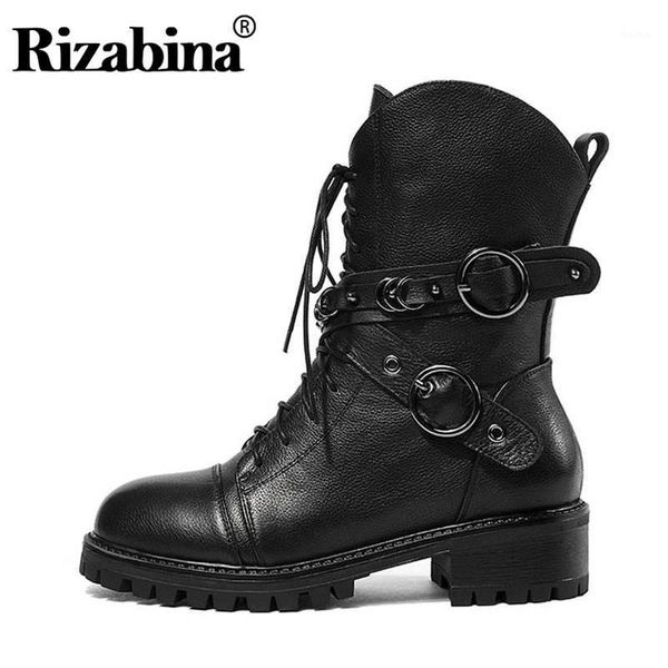 boots rizabina women genuine leather motorcycle platform round toe buckle zipper fashion punk shoes footwear size 35-391, Black
boots rizabina women genuine leather motorcycle platform round toe buckle zipper fashion punk shoes footwear size 35-391, Black
