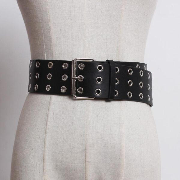 belts design for women punk silver pin buckle belt hollow rivet faux leather soft black waist strap jeans dress double layer, Black;brown
belts design for women punk silver pin buckle belt hollow rivet faux leather soft black waist strap jeans dress double layer, Black;brown