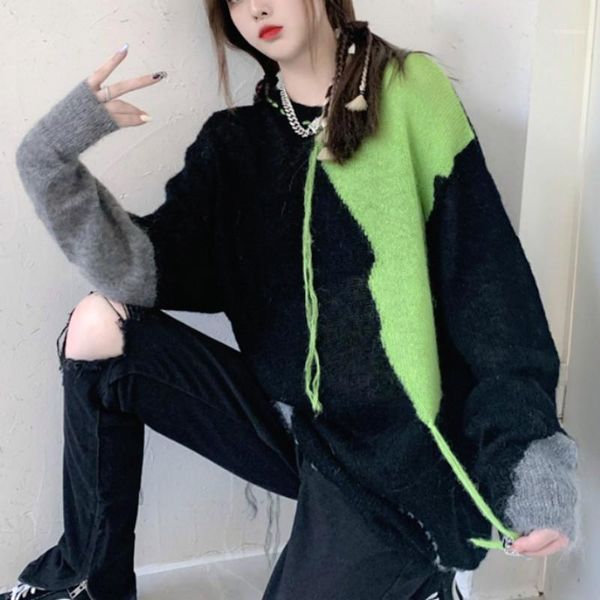 patchwork knitted pullover sweater women vintage winter hajaruku casual streetwear korean clothes autumn 2021 woman 1, White;black
patchwork knitted pullover sweater women vintage winter hajaruku casual streetwear korean clothes autumn 2021 woman 1, White;black