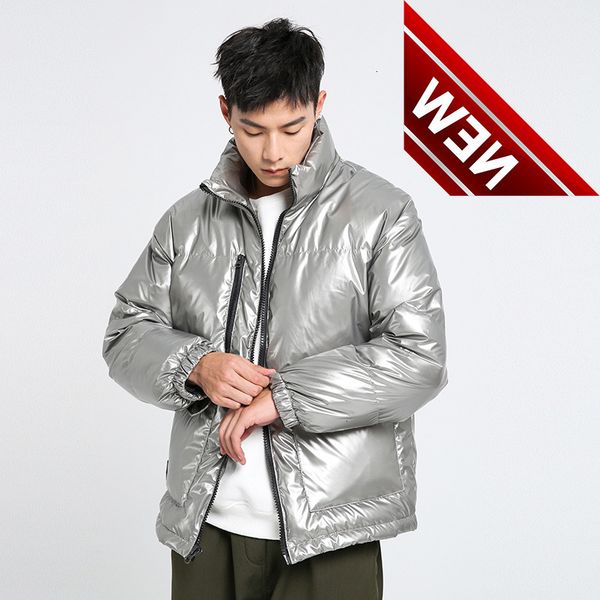 winter new white duck down jacket men solid color stand collar warm thick shiny male fashion casual parka coat, Black
winter new white duck down jacket men solid color stand collar warm thick shiny male fashion casual parka coat, Black