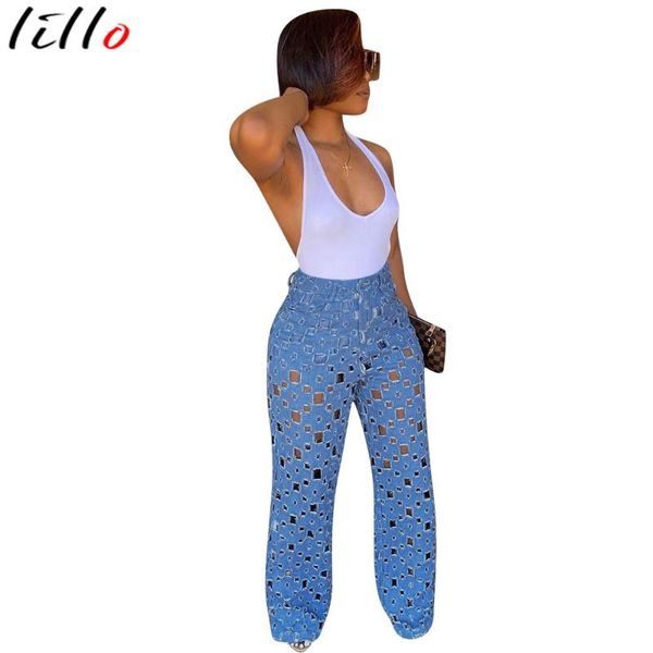 women's jeans hollow out wide leg pants for women high waist ripped hole autumn denim trousers female fashion clothing wild tide, Blue
women's jeans hollow out wide leg pants for women high waist ripped hole autumn denim trousers female fashion clothing wild tide, Blue
