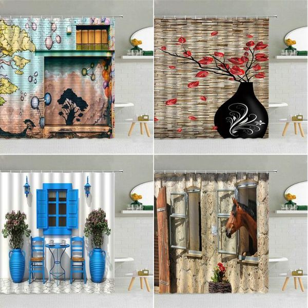 shower curtains europe vintage old wall graffiti curtain wood door window flower tree horse bathroom decor waterproof fabric
shower curtains europe vintage old wall graffiti curtain wood door window flower tree horse bathroom decor waterproof fabric