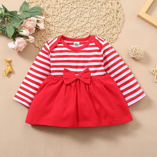 girl's dresses cute children girls dress stripes cotton stitching bottoming temperament long sleeve sweet 1-4y patchwork girl, Red;yellow
girl's dresses cute children girls dress stripes cotton stitching bottoming temperament long sleeve sweet 1-4y patchwork girl, Red;yellow