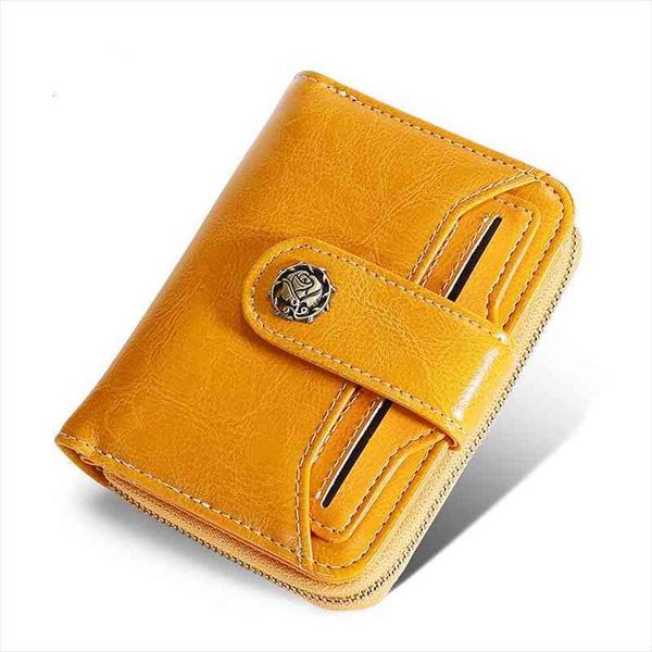genuine leather wallet female women yellow rfid short zipper coin purse card holders ladies small wallets, Red;black
genuine leather wallet female women yellow rfid short zipper coin purse card holders ladies small wallets, Red;black