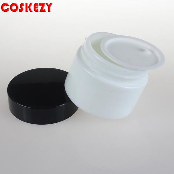 storage bottles & jars sale well 1.7oz glass jar opal white ,50ml cream with black cap and in stock
storage bottles & jars sale well 1.7oz glass jar opal white ,50ml cream with black cap and in stock