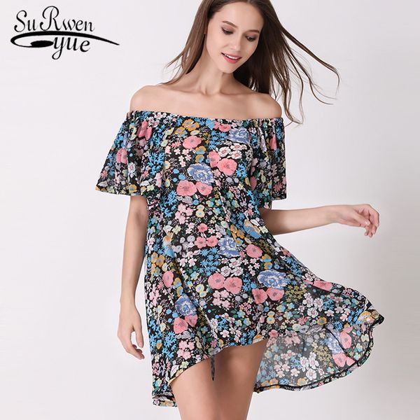 vestidos elegantes summer dress women slash neck floral print chiffon de verano 3825 50 210508, Black;gray
vestidos elegantes summer dress women slash neck floral print chiffon de verano 3825 50 210508, Black;gray