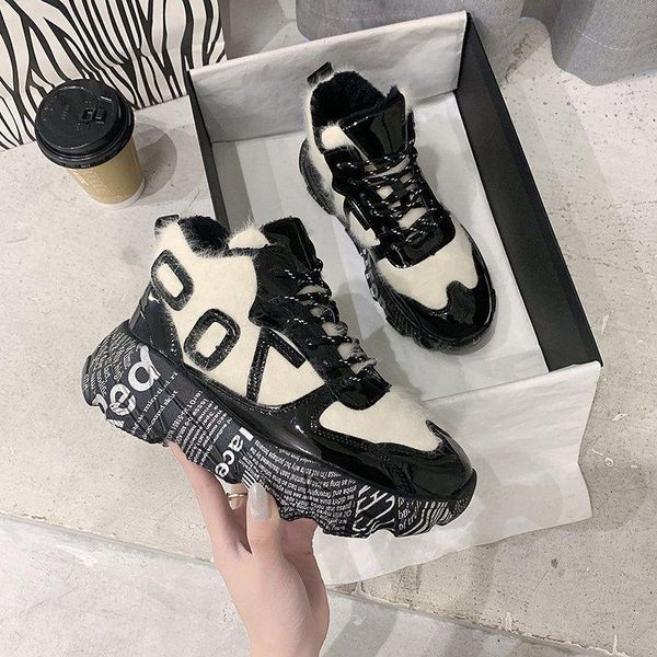 boots 2021 winter women fashion plush sneakers platform chunky ankle brand ladies padded casual woman shoes trainers, Black
boots 2021 winter women fashion plush sneakers platform chunky ankle brand ladies padded casual woman shoes trainers, Black