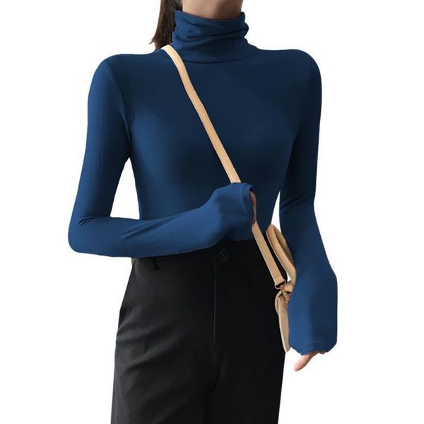 casual turtleneck tee femme solid womens t shirts color modern long sleeve slim fit bottoming autumn women top, White
casual turtleneck tee femme solid womens t shirts color modern long sleeve slim fit bottoming autumn women top, White