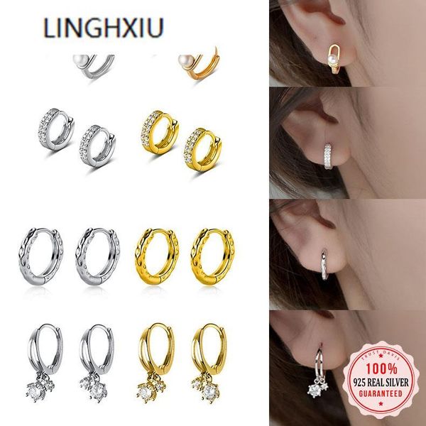 hoop & huggie lingxiu real 925 sterling silver fashion gothic geometric shiny cz earrings for women wedding party fine jewelry db1335, Golden;silver
hoop & huggie lingxiu real 925 sterling silver fashion gothic geometric shiny cz earrings for women wedding party fine jewelry db1335, Golden;silver