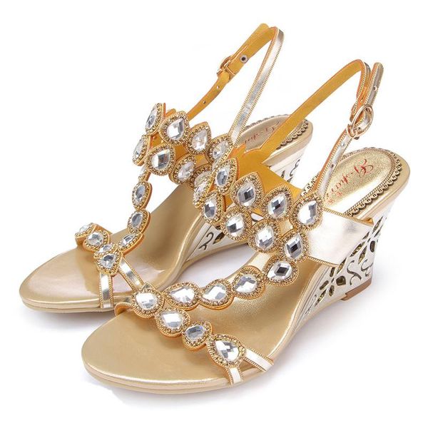 christia bella wedge heels formal party sandals high open toe rhinestones shoes bohemian style wedding fashion, Black
christia bella wedge heels formal party sandals high open toe rhinestones shoes bohemian style wedding fashion, Black