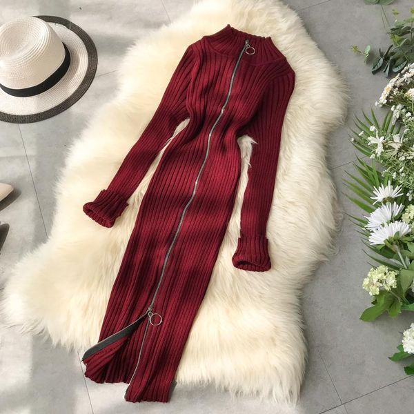 fashion zipper slim autumn winter bodycon knit sweater mini short dress casual party women club long sleeve sheath vestidos dresses, Black;gray
fashion zipper slim autumn winter bodycon knit sweater mini short dress casual party women club long sleeve sheath vestidos dresses, Black;gray