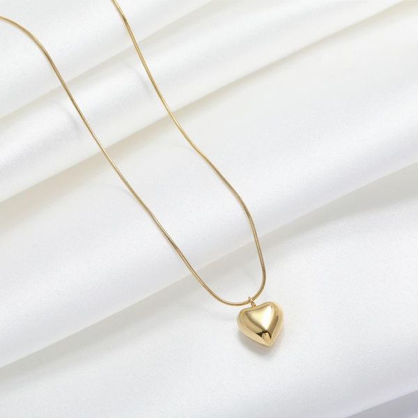 chains fashion stainless steel exquisite retro minimalism love heart pednat necklace gold choker for women jewlry, Silver
chains fashion stainless steel exquisite retro minimalism love heart pednat necklace gold choker for women jewlry, Silver